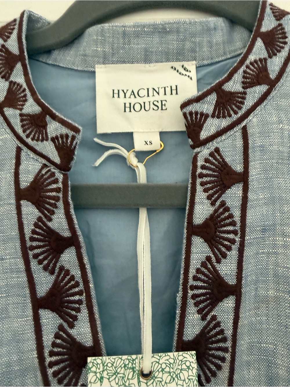 Tuckernuck Hyacinth House Embroidered Tie-Waist Mini Dress - Picture 3 of 4